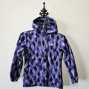MEC Aquanator Rain Jacket Girls Size 8 Full Zip Hooded Waterproof